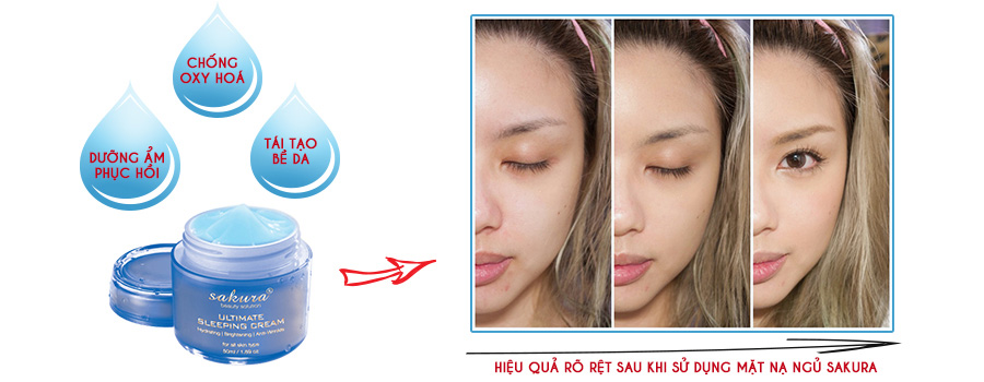 Công dụng mặt nạ ngủ Sakura Ultimate Sleeping Cream